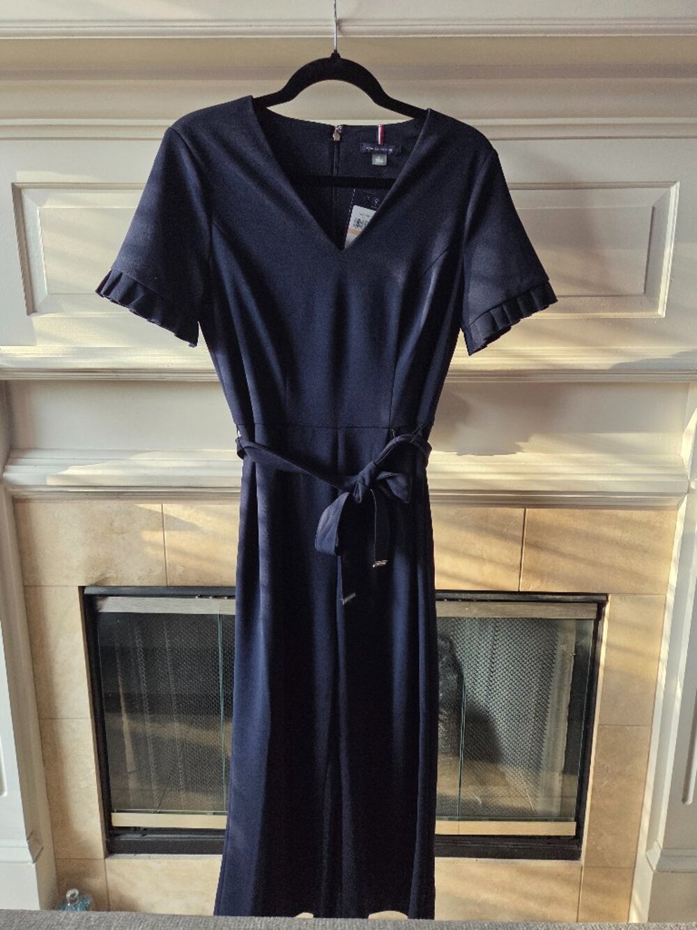 Tommy Hilfiger Sleek Navy Belted Jumpsuit Size 2 (XS)